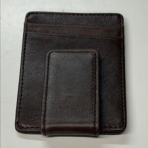 Top Notch Accessories Coffee Full Grain Leather Money Clip